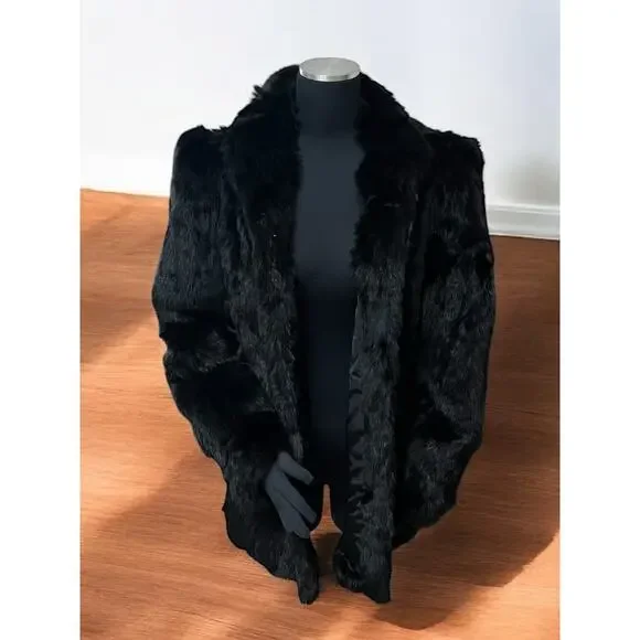 Vintage 1980’s Somerset Furs of Los Angeles Rabbit Fur Coat Size Medium - Picture 14 of 14